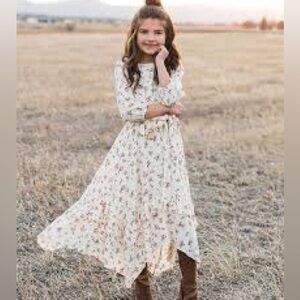 Joyfolie Floral Cream Dress